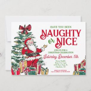 Invitación Invitan a Fiesta de Navidades traviesos o amables