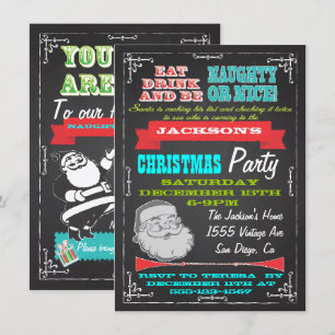 Invitación Invitan a Fiesta de Navidades traviesos o amables