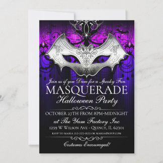 Invitación Invitan a Fiesta del baile gótico máscaras máscara