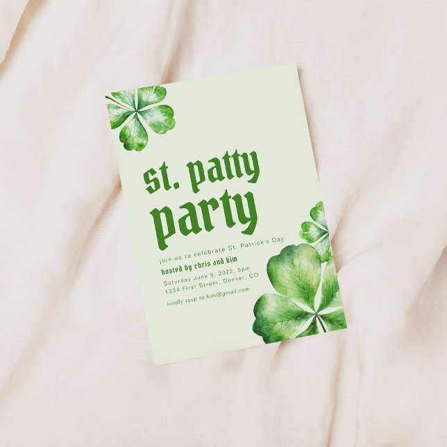 Invitación Invitan a Fiesta del Día del Patty de St. Patrick (Subido por el creador)