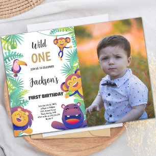 Invitación Invitan a Fiesta personalizado Jungle Safari