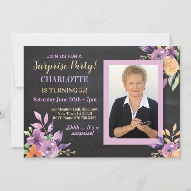 Invitación Invitan a la charla con las flores de la fiesta de (Anverso)