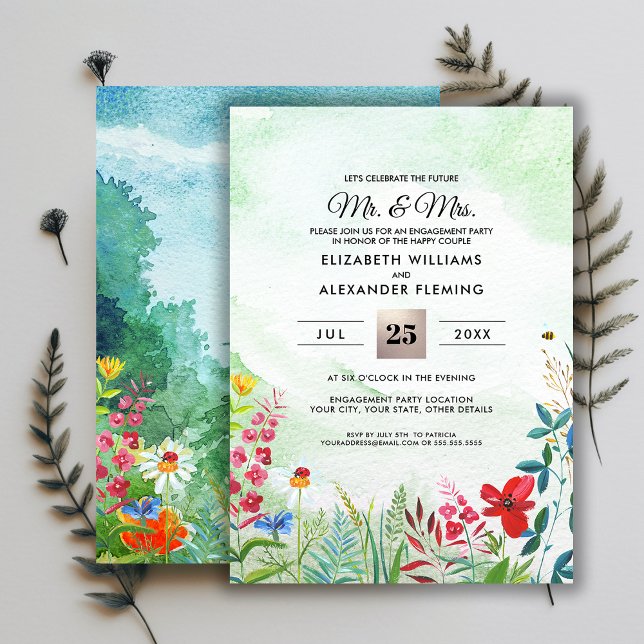 Invitación Invitan a la fiesta de compromiso forestal de vera (Subido por el creador)