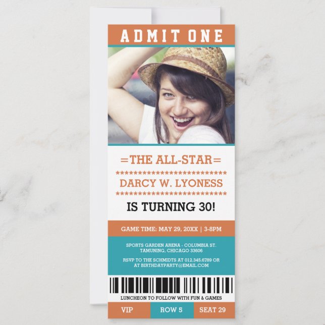 Invitación Invitan a la fiesta de cumpleaños del partido de l (Anverso)