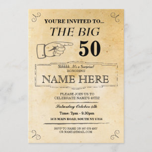 Invitación Invitan a la gran fiesta de cumpleaños a un periód