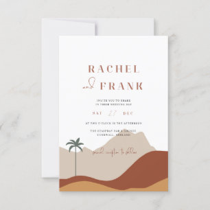 Invitación Invitan a la moderna boda del desierto de Terracot