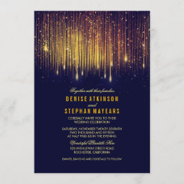 Invitación Invitan a las luces de cadena de Boda de marina y