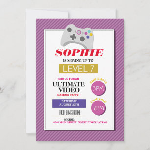 Invitación Invitan a los Chicas del videojuego Fiesta Camione