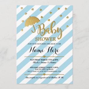 Invitación Invitan a los gemelos Chicas Baby Shower Blue y Go