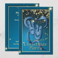 Invitan a Navidades de mascarilla de teatro azul e