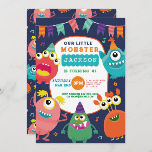 Invitación Invitan a niñita divertida con cumpleaños