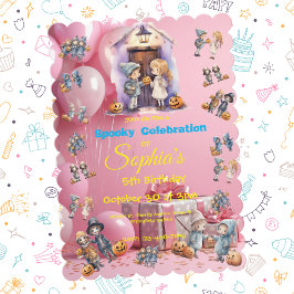 Invitación Invitan a niños en Halloween a cumpleaños