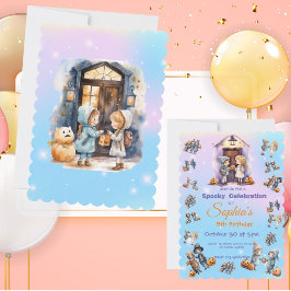 Invitación Invitan a niños en Halloween a cumpleaños