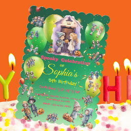 Invitación Invitan a niños en Halloween a cumpleaños