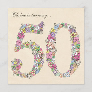 Invitación Invitan a Personalizado de la Fiesta del 50 aniver