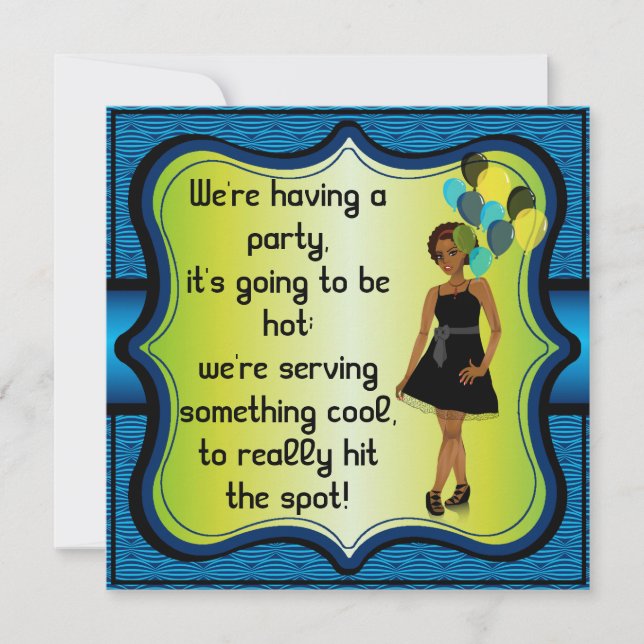 Invitación Invitan a soltera Fiesta de cumpleaños (Anverso)