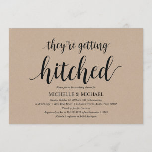 Invitación Invitan a un brunch de ducha de novia ruso Kraft