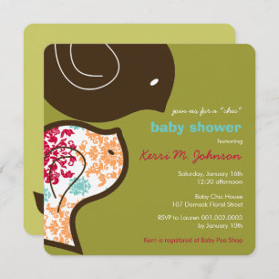 Invitación Invitan a un Fiesta de Baby Shower con chicles de