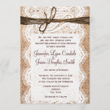 Invitan a una boda de dos veces en Burlap Lace, un