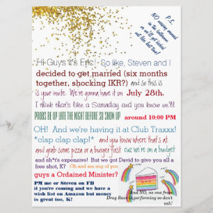 Invitación Invitan a una boda gay en un club de desorden