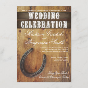 Invitación Invitan a una boda rusa del herradura occidental