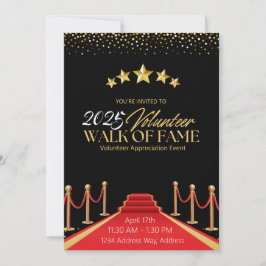 Invitación Invitan a voluntario de celebridades de la alfombr