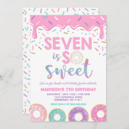 Invitación Invitar a Donut Seven es dulce