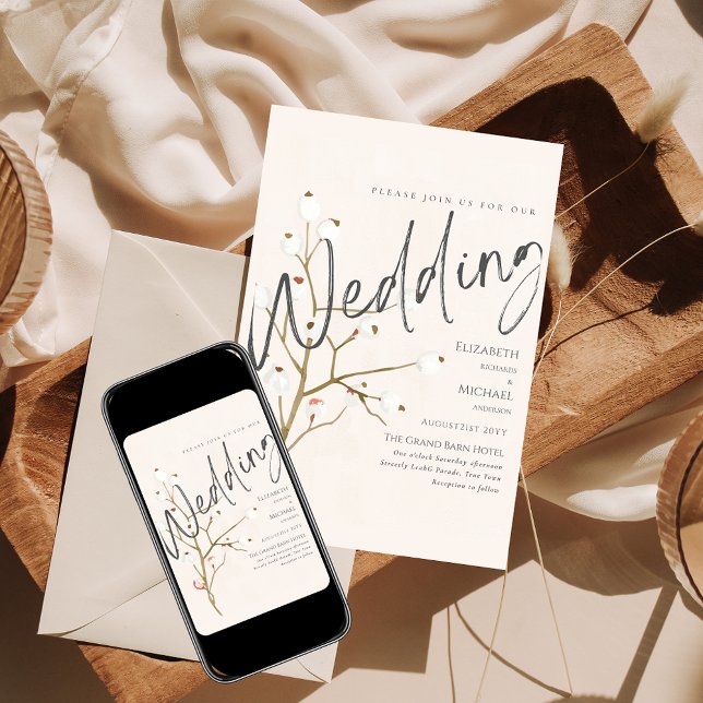 Invitación Invitar a la boda de invierno a la impresión intel (Subido por el creador)