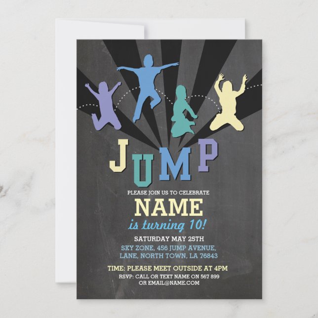 Invitación Invitar a los chicos azules de la fiesta de cumple (Anverso)