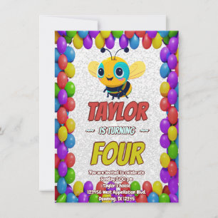 Invitación Invitar a los niños a un cumpleaños personalizado 