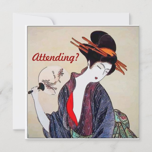 Invitación ¿Invitar a una mujer japonesa, asistir? (Anverso)