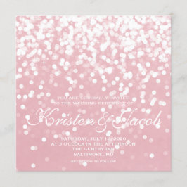Invitación Invitar - Boda parkling rosa