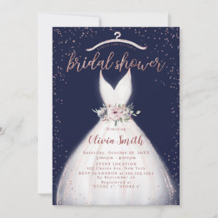 Invitación Invitat a la ducha de novia con vestimenta elegant