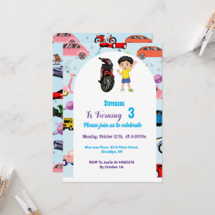 Invitación Invitat a la fiesta de cumpleaños de personalizado