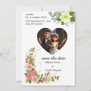 Invitación Invitat al Boda de fotografía simple en blanco y n