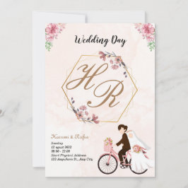 Invitación Invitat al Boda de fotografía simple en blanco y n