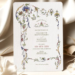Invitación Invitat Boda de los adornos florales de la época v<br><div class="desc">Viejas invitaciones de boda victorianas en un diseño floral, romántico y caprichoso. Los florecientes victorianos complementan los tipos de letra Art Deco clásicos. Por favor, introduzca la información de su personalizado y ya está listo. Si desea cambiar el diseño más adelante, haga clic en el botón azul "Personalizar". ¡Muchas gracias...</div>