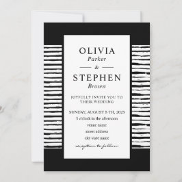 Invitación Invitat, Boda de tipografía en blanco y negro