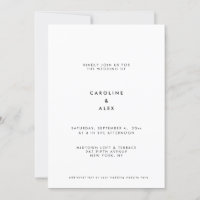 Invitat Boda de tipografía modernista moderada