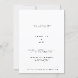 Invitación Invitat Boda de tipografía modernista moderada