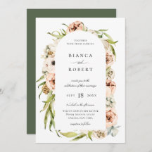 Invitat Boda del marco del arco floral forestal bo