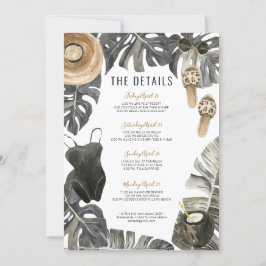 Invitación Invitat Itinerario de fin de semana de Bachelorett