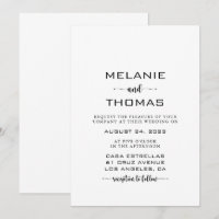 Invitati Boda de escritura de caligrafía formal si