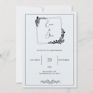 Invitación Invitati, Boda de Personalizable "Noviembre Elegan