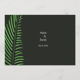 Invitación Invitati, Boda verde y negro de la arena tropical