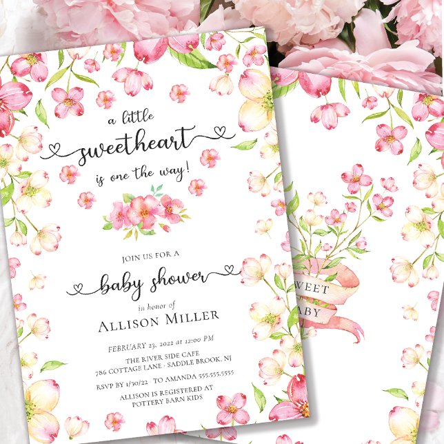 Invitación Invitati de Dainty Pink Floral (Subido por el creador)