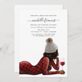 Invitación Invitati de la ducha de novia de los Navidades Red