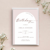 Invitati de la fiesta de cumpleaños moderna y mini