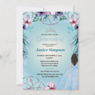 Invitación Invitati de la peletería de Quinceañera