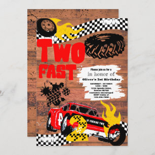Invitación Invitati, dos Fiesta de cumpleaños de Fast Race Ca